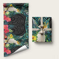 Sulphur-crested Cockatoo New Zealand Wrapping Paper Paua Shell Aotearoa Maori Tropical Flowers - Aussie Hoodie