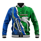 Personalised Rabbitohs And Cowboys Rugby Baseball Jacket Dynamic Style