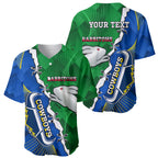 Personalised Rabbitohs And Cowboys Rugby Baseball Jersey Dynamic Style