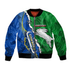 Personalised Rabbitohs And Cowboys Rugby Bomber Jacket Dynamic Style
