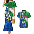 Personalised Rabbitohs And Cowboys Rugby Couples Matching Mermaid Dress and Hawaiian Shirt Dynamic Style