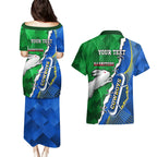Personalised Rabbitohs And Cowboys Rugby Couples Matching Puletasi and Hawaiian Shirt Dynamic Style