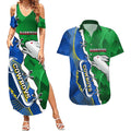 Personalised Rabbitohs And Cowboys Rugby Couples Matching Summer Maxi Dress and Hawaiian Shirt Dynamic Style