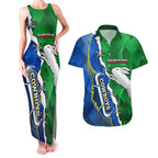 Personalised Rabbitohs And Cowboys Rugby Couples Matching Tank Maxi Dress and Hawaiian Shirt Dynamic Style