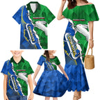 Personalised Rabbitohs And Cowboys Rugby Family Matching Mermaid Dress and Hawaiian Shirt Dynamic Style