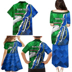 Personalised Rabbitohs And Cowboys Rugby Family Matching Puletasi and Hawaiian Shirt Dynamic Style