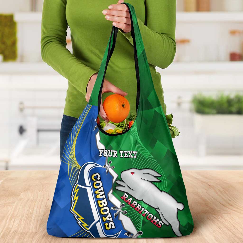 Rabbitohs And Cowboys Rugby Grocery Bag Dynamic Style
