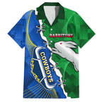 Personalised Rabbitohs And Cowboys Rugby Hawaiian Shirt Dynamic Style