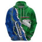 Personalised Rabbitohs And Cowboys Rugby Hoodie Dynamic Style