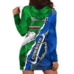 Personalised Rabbitohs And Cowboys Rugby Hoodie Dress Dynamic Style