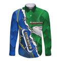 Personalised Rabbitohs And Cowboys Rugby Long Sleeve Button Shirt Dynamic Style