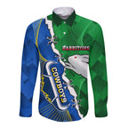 Personalised Rabbitohs And Cowboys Rugby Long Sleeve Button Shirt Dynamic Style