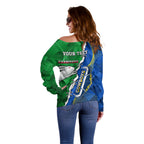 Personalised Rabbitohs And Cowboys Rugby Off Shoulder Sweater Dynamic Style