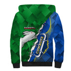Personalised Rabbitohs And Cowboys Rugby Sherpa Hoodie Dynamic Style