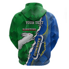 Personalised Rabbitohs And Cowboys Rugby Zip Hoodie Dynamic Style