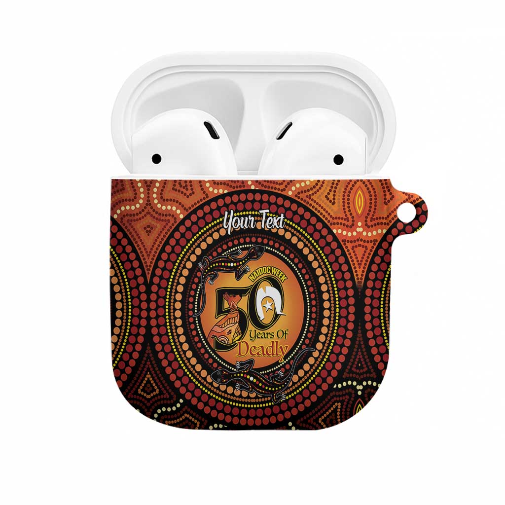 NAIDOC Week 2026 Personalised AirPods Case 50 Years of Deadly Lizard Kangaroo Aboriginal Art