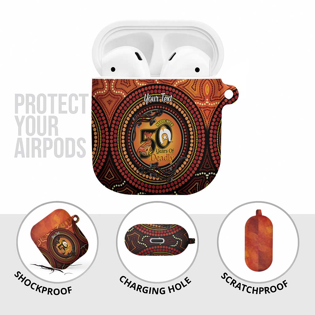 NAIDOC Week 2026 Personalised AirPods Case 50 Years of Deadly Lizard Kangaroo Aboriginal Art