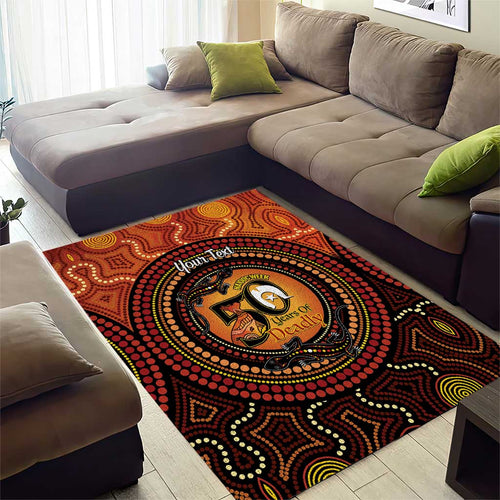 NAIDOC Week 2026 Personalised Area Rug 50 Years of Deadly Lizard Kangaroo Aboriginal Art
