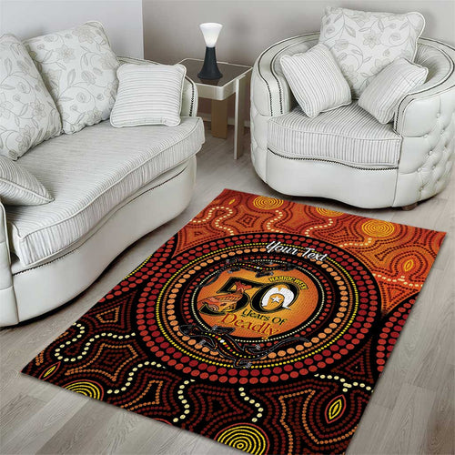 NAIDOC Week 2026 Personalised Area Rug 50 Years of Deadly Lizard Kangaroo Aboriginal Art