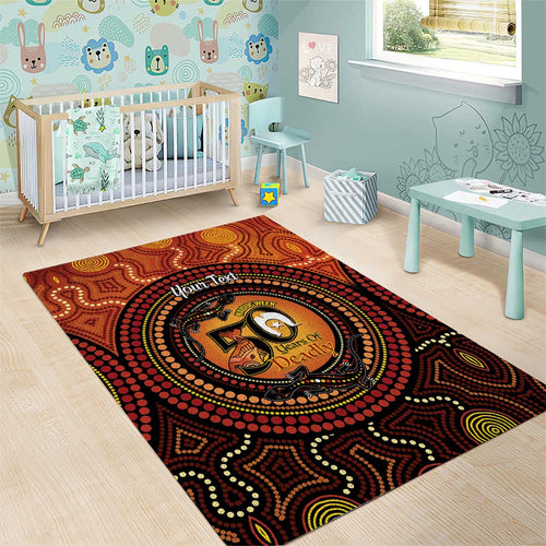 NAIDOC Week 2026 Personalised Area Rug 50 Years of Deadly Lizard Kangaroo Aboriginal Art