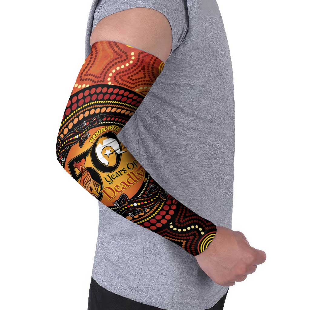 NAIDOC Week 2026 Personalised Arm Sleeves 50 Years of Deadly Lizard Kangaroo Aboriginal Art