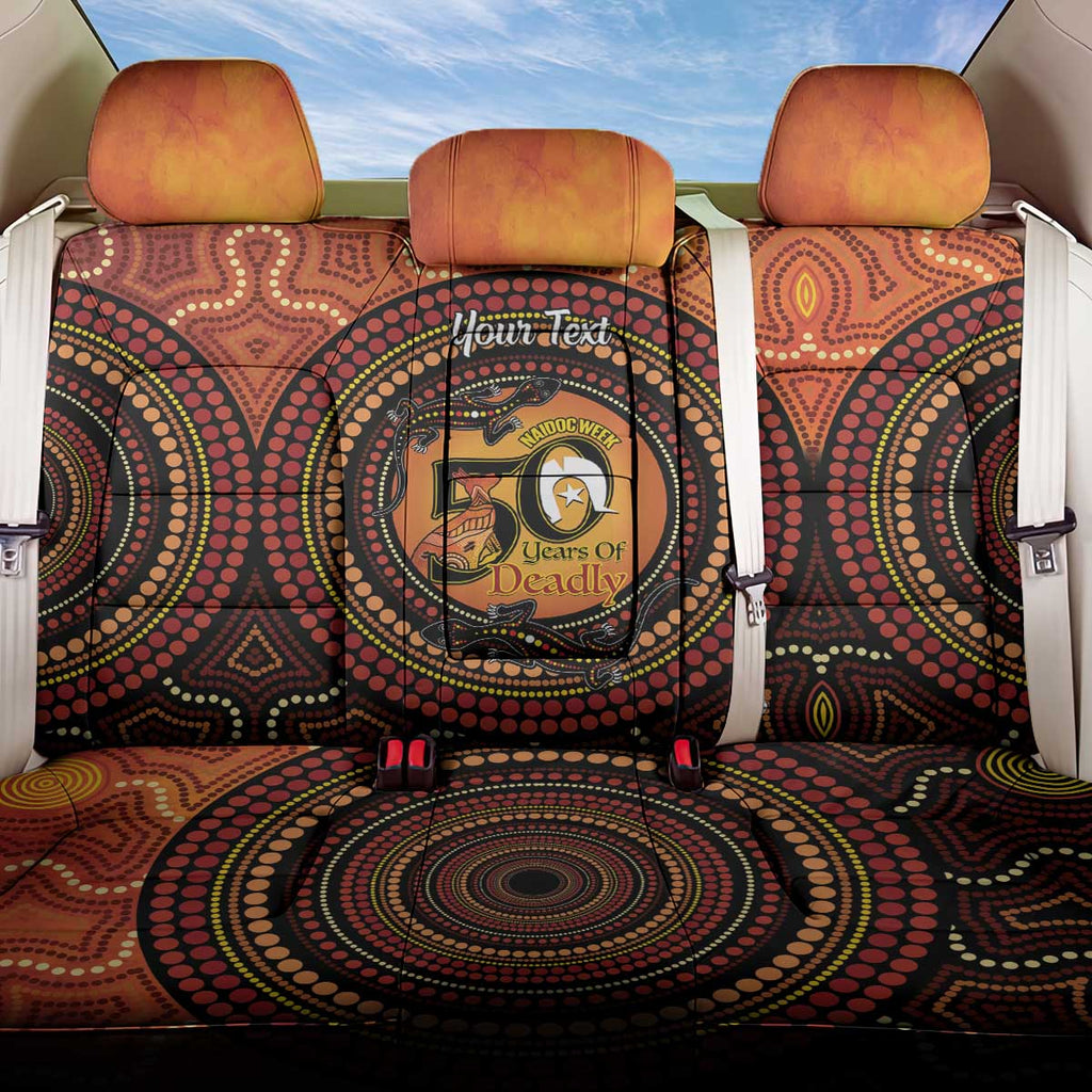 NAIDOC Week 2026 Personalised Back Car Seat Cover 50 Years of Deadly Lizard Kangaroo Aboriginal Art