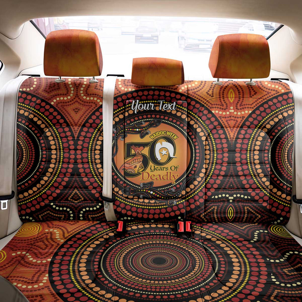 NAIDOC Week 2026 Personalised Back Car Seat Cover 50 Years of Deadly Lizard Kangaroo Aboriginal Art