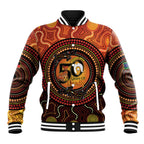 NAIDOC Week 2026 Personalised Baseball Jacket 50 Years of Deadly Lizard Kangaroo Aboriginal Art