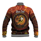 NAIDOC Week 2026 Personalised Baseball Jacket 50 Years of Deadly Lizard Kangaroo Aboriginal Art