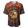 NAIDOC Week 2026 Personalised Baseball Jersey 50 Years of Deadly Lizard Kangaroo Aboriginal Art