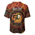 NAIDOC Week 2026 Personalised Baseball Jersey 50 Years of Deadly Lizard Kangaroo Aboriginal Art