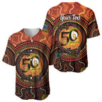 NAIDOC Week 2026 Personalised Baseball Jersey 50 Years of Deadly Lizard Kangaroo Aboriginal Art