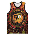 NAIDOC Week 2026 Personalised Basketball Jersey 50 Years of Deadly Lizard Kangaroo Aboriginal Art