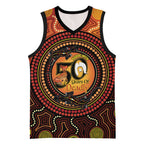 NAIDOC Week 2026 Personalised Basketball Jersey 50 Years of Deadly Lizard Kangaroo Aboriginal Art