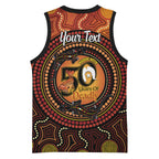 NAIDOC Week 2026 Personalised Basketball Jersey 50 Years of Deadly Lizard Kangaroo Aboriginal Art