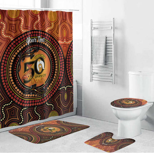 NAIDOC Week 2026 Personalised Bathroom Set 50 Years of Deadly Lizard Kangaroo Aboriginal Art
