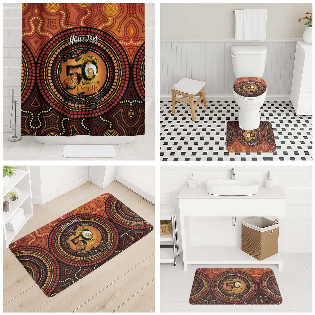 NAIDOC Week 2026 Personalised Bathroom Set 50 Years of Deadly Lizard Kangaroo Aboriginal Art