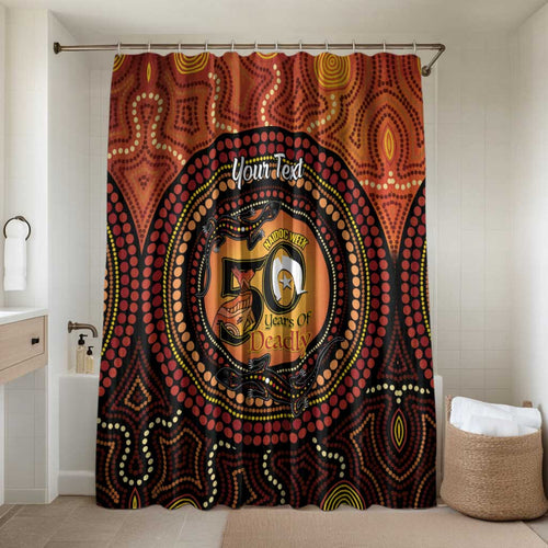 NAIDOC Week 2026 Personalised Bathroom Set 50 Years of Deadly Lizard Kangaroo Aboriginal Art