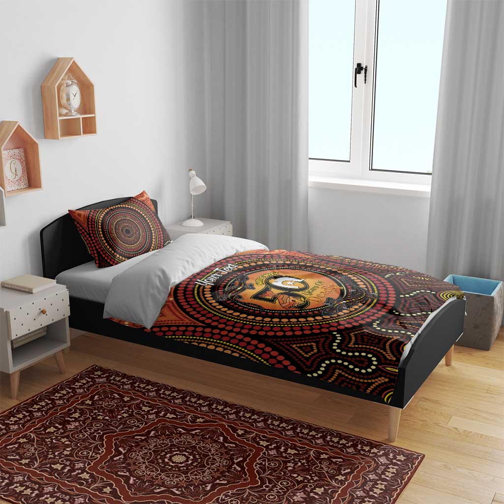 NAIDOC Week 2026 Personalised Bedding Set 50 Years of Deadly Lizard Kangaroo Aboriginal Art