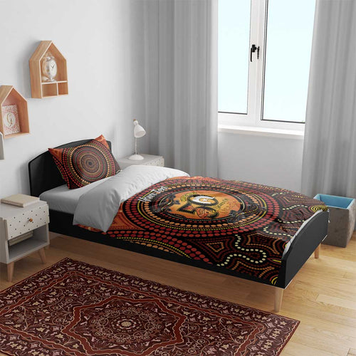 NAIDOC Week 2026 Personalised Bedding Set 50 Years of Deadly Lizard Kangaroo Aboriginal Art
