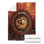 NAIDOC Week 2026 Personalised Blanket 50 Years of Deadly Lizard Kangaroo Aboriginal Art