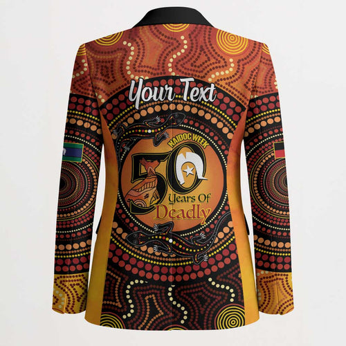 NAIDOC Week 2026 Personalised Blazer 50 Years of Deadly Lizard Kangaroo Aboriginal Art