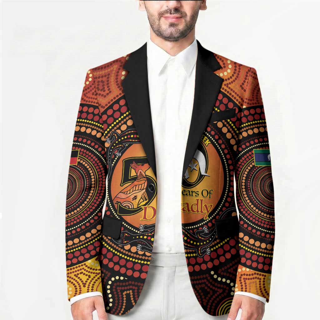 NAIDOC Week 2026 Personalised Blazer 50 Years of Deadly Lizard Kangaroo Aboriginal Art