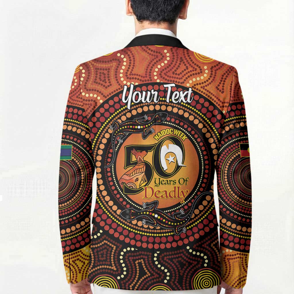 NAIDOC Week 2026 Personalised Blazer 50 Years of Deadly Lizard Kangaroo Aboriginal Art