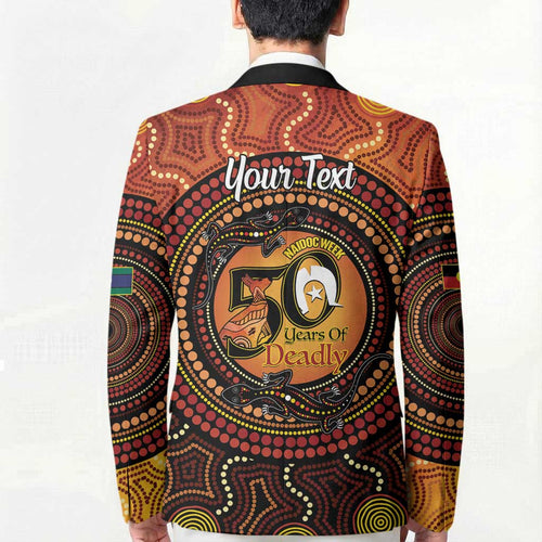 NAIDOC Week 2026 Personalised Blazer 50 Years of Deadly Lizard Kangaroo Aboriginal Art