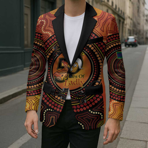 NAIDOC Week 2026 Personalised Blazer 50 Years of Deadly Lizard Kangaroo Aboriginal Art
