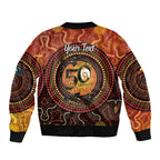 NAIDOC Week 2026 Personalised Bomber Jacket 50 Years of Deadly Lizard Kangaroo Aboriginal Art