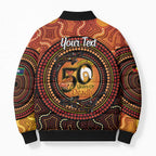 NAIDOC Week 2026 Personalised Bomber Puffer Jacket 50 Years of Deadly Lizard Kangaroo Aboriginal Art