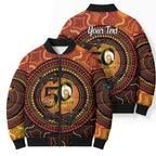 NAIDOC Week 2026 Personalised Bomber Puffer Jacket 50 Years of Deadly Lizard Kangaroo Aboriginal Art