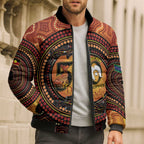 NAIDOC Week 2026 Personalised Bomber Puffer Jacket 50 Years of Deadly Lizard Kangaroo Aboriginal Art
